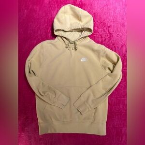 Nike Yellow Hoodie Small Swoosh Pullover Cozy Streetwear